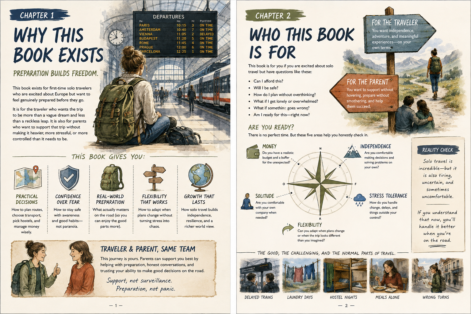 Book interior sample — illustrated chapter spread